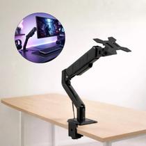 Suporte Ergonômico Articulado de Mesa para Monitor e TV de 12 a 32 Polegadas Ajustável, Preto