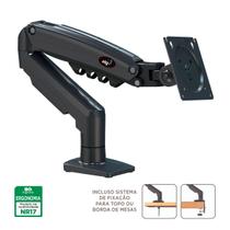 Suporte Ergonômico de Mesa Articulado para Monitor 17 a 35 Polegadas com Pistão a Gás, Suporta Até 9kg, Cinza, F80N, ELG Suporte Ergonômico de Mesa Articulado para Monitor 17 a 35 Polegadas com Pistão a Gás, Suporta Até 9kg, Cinza, F80N, ELG