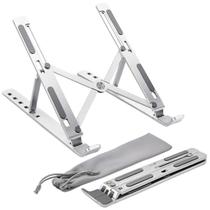 Suporte Ergonômico Dobrável em Alumínio Para Notebook 11 a 16 e Tablet Hrebos HS-006 Anti Deslizante Suporte Ergonômico Dobrável em Alumínio Para Notebook 11 a 16 e Tablet Hrebos HS-006 Anti Deslizante