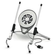 Suporte Ergonômico Octoo Uptable para Notebook com Cooler - Cromado/Cinza UPC-01