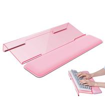 Suporte ergonômico para teclado com apoio para os pulsos Laborio em acrílico, rosa Suporte ergonômico para teclado com apoio para os pulsos Laborio em acrílico, rosa