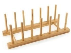 Suporte Escorredor Pratos Bambu 29 cm Mimo BM19162
