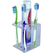 Suporte escova e pasta de dentes - Transparente de acrilico