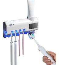 Suporte Escovas De Dentes Uv + Dispenser Automático De Pasta Suporte Escovas De Dentes Uv + Dispenser Automático De Pasta