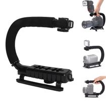 Suporte Estabilizador de Mão Grip Para Flash Filmadora Câmera Dlsr