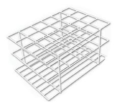 Suporte Estante 24 Furos Para Tubos De Ensaio 20mm Revestido pvc Suporte Estante 24 Furos Para Tubos De Ensaio 20mm Revestido pvc