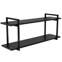 Suporte Estilo Industrial P/Prateleira Parede Preto 2pçs Cozinha