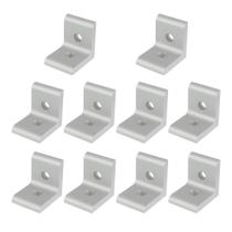 Suporte Evecad Série 1010 em Alumínio, Kit com 10 Unidades, 2 Furos Suporte Evecad Série 1010 em Alumínio, Kit com 10 Unidades, 2 Furos