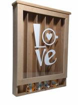 Suporte exclusivo Para 54 Cápsulas Três Corações mdf Cru - Love
