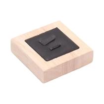 Suporte Expositor De Anéis De Madeira De Bambu Com Design Simples Para Joias E Acessórios