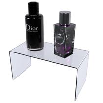Suporte Expositor de Mesa Estilo Prateleira Cubo Nicho Plataforma Vitrine em Acrílico