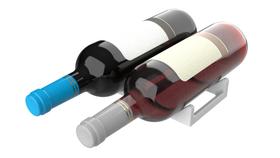 Suporte Expositor De Mesa Para 2 Garrafas De Vinho Deitadas