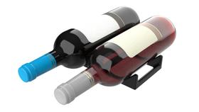 Suporte Expositor De Mesa Para 2 Garrafas De Vinho Deitadas