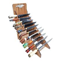 Suporte Expositor Para Facas De 10 Facas Artesanal