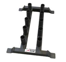 Suporte expositor vertical para 8 barras olímpicas fogueteiro - rae fitness