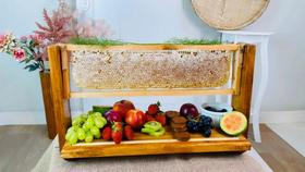 Suporte Favo de Mel de Madeira