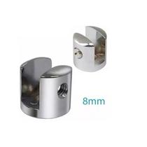 Suporte Fenda Prateleira Vidro Cromado 8mm Kit cm 2 UN