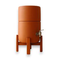 Suporte Filtro de Barro Suqueira Dispenser Madeira Rústico G