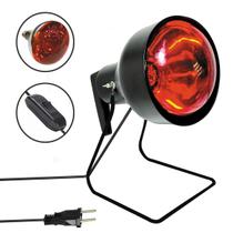 Suporte Fisioterapia Preto Liga-Desliga Lâmpada 110v c Alça Suporte Fisioterapia Preto Liga-Desliga Lâmpada 110v c Alça