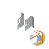 Suporte Fixação de Frete de Gaveta 60mm Zincado