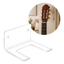 Suporte Fixação Parede Violão Ukulele Guitarra Cavaco Trava Pratico Minimalista Acrílico
