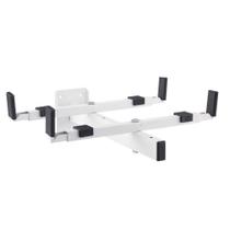 Suporte Fixo de Parede em Aço para Microondas com Braço Ajustável até 40kg Branco - Force Line