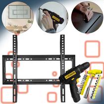 Suporte Fixo de Parede para TV 23 a 63 até 50kg com Parafusadeira Bivolt e Jogo de Ferramentas 24 Peças