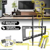 Suporte Fixo de Parede Para TV 40 a 80 Polegadas Até 75kg Kit com Ferramentas 24 Peças Tipo T Suporte Fixo de Parede Para TV 40 a 80 Polegadas Até 75kg Kit com Ferramentas 24 Peças Tipo T