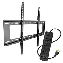 Suporte Fixo de Parede para Tv de 40 a 80 Polegada com Filtro de Linha 4 Tomada