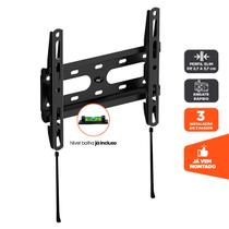 Suporte Fixo de Parede para TV e Monitor de 15 a 55 Polegadas Pronto para Instalar, Nível Bolha Incluso, Suporta até 45kg, Preto, FIX200, ELG