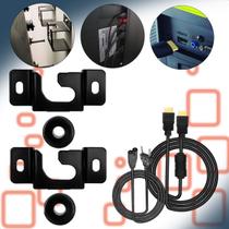 Suporte Fixo Painel Tv de Parede Até 60Kg 13 a 70 Pol + Cabo Hdmi 2m + Cabo Oitinho Bipolar Tipo 8