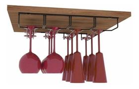 Suporte Fixo Para Taças 34x3,5x29cm Preto Elegance Di Carlo