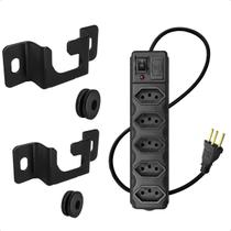 Suporte Fixo Para TV Monitor 13 70 Polegadas Ajustável Inclinável + Filtro De Linha 5 Tomadas