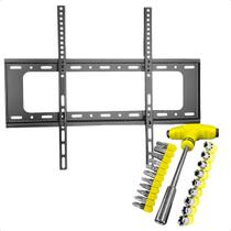 Suporte Fixo Parede TV 40 80 Polegadas até 75kg Ferramentas 24 Peças Tipo T
