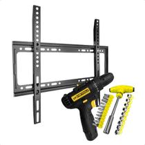 Suporte Fixo Parede Tv Painel 23 a 63" Até 50Kg + Parafusadeira Bivolt 12V + Jogo Ferramentas 24 pçs Suporte Fixo Parede Tv Painel 23 a 63" Até 50Kg + Parafusadeira Bivolt 12V + Jogo Ferramentas 24 pçs