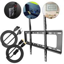 Suporte Fixo TV 40 80 Polegadas Com Cabo HDMI e Cabo Força Tipo Oitinho 1m