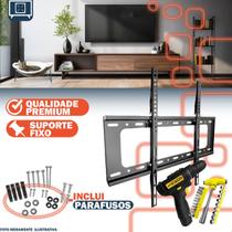 Suporte Fixo TV 4080 Polegadas Parede Conjunto com Parafusadeira 12V Bivolt e Kit Ferramentas 24 Peças