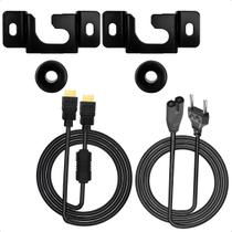 Suporte Fixo TV Parede 13 a 70 Polegadas + Cabo HDMI Ultra HD + Cabo Força Oitinho