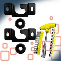Suporte Fixo TV Universal 13 a 70 + Jogo De Ferramentas 24 Peças Chaves Tipo T