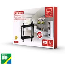 Suporte FIXO ULTRA SLIM para TV LED, LCD, Plasma, 3D e Smart TV de 23” a 42” Brasforma SBRP 204