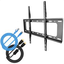 Suporte Fixo Universal De Parede Para TV 40 Á 80 Polegadas Com Cabo HDMI 1.5m + Cabo RJ45 3m Kit