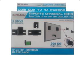 suporte fixo universal para tv de 10" a 100" suporta até 150 kg starlight