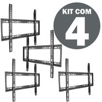 Suporte Fixo Universal TV Monitor Painel 23 a 63 Polegadas Smart LED LCD OLED QLED 50Kg Preto Kit