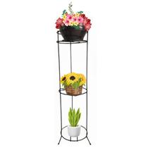 Suporte Floreira Vertical para Plantas, Jardineira de Decoração para 3 Vasos