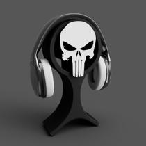 Suporte Fone Ouvido Mesa Headset Gamer CAVEIRA com e sem fio pc Universal Display Rack