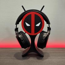 Suporte Fone Ouvido Mesa Headset Gamer Deadpool com e sem fio pc Universal Display Rack