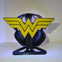 Suporte Fone Ouvido Mesa Headset Gamer MARVEL MULHER MARAVILHA com e sem fio pc Universal Display Rack