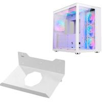 Suporte Gabinete Aquário Gamer Atx Suspenso de Parede Branco