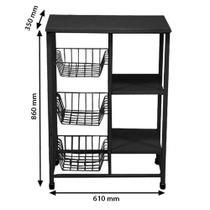 Suporte Galão E Microondas Preto (Caixa)