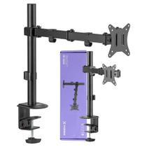 Suporte Gamer Articulado Fortrek Para Monitor Rotação de 90 Graus Ergonômico 17" Até 32" Polegadas Suporta 9Kg Resistente Padrão VESA
